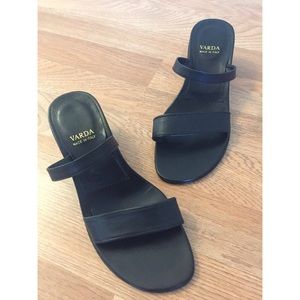 Varda Black Heeled Strappy Sandals